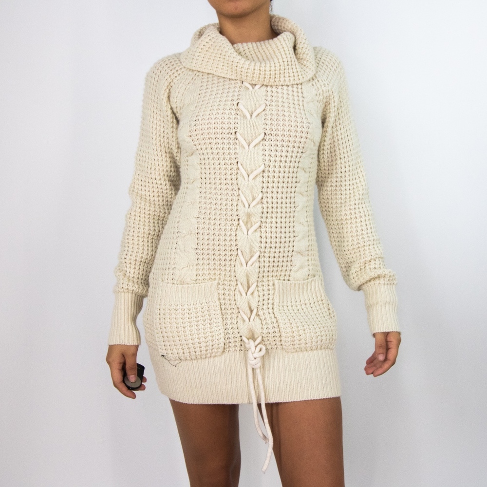 Cream Sweater Dress